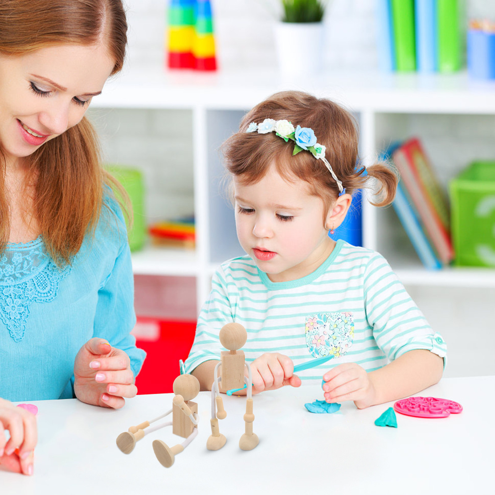 Art Craft Kit - Kit de 4 figuras de madera,