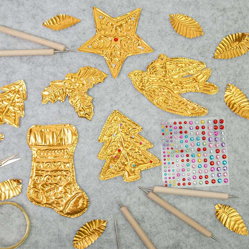Art Craft With Paper - DIY lámina de oro arte alivio