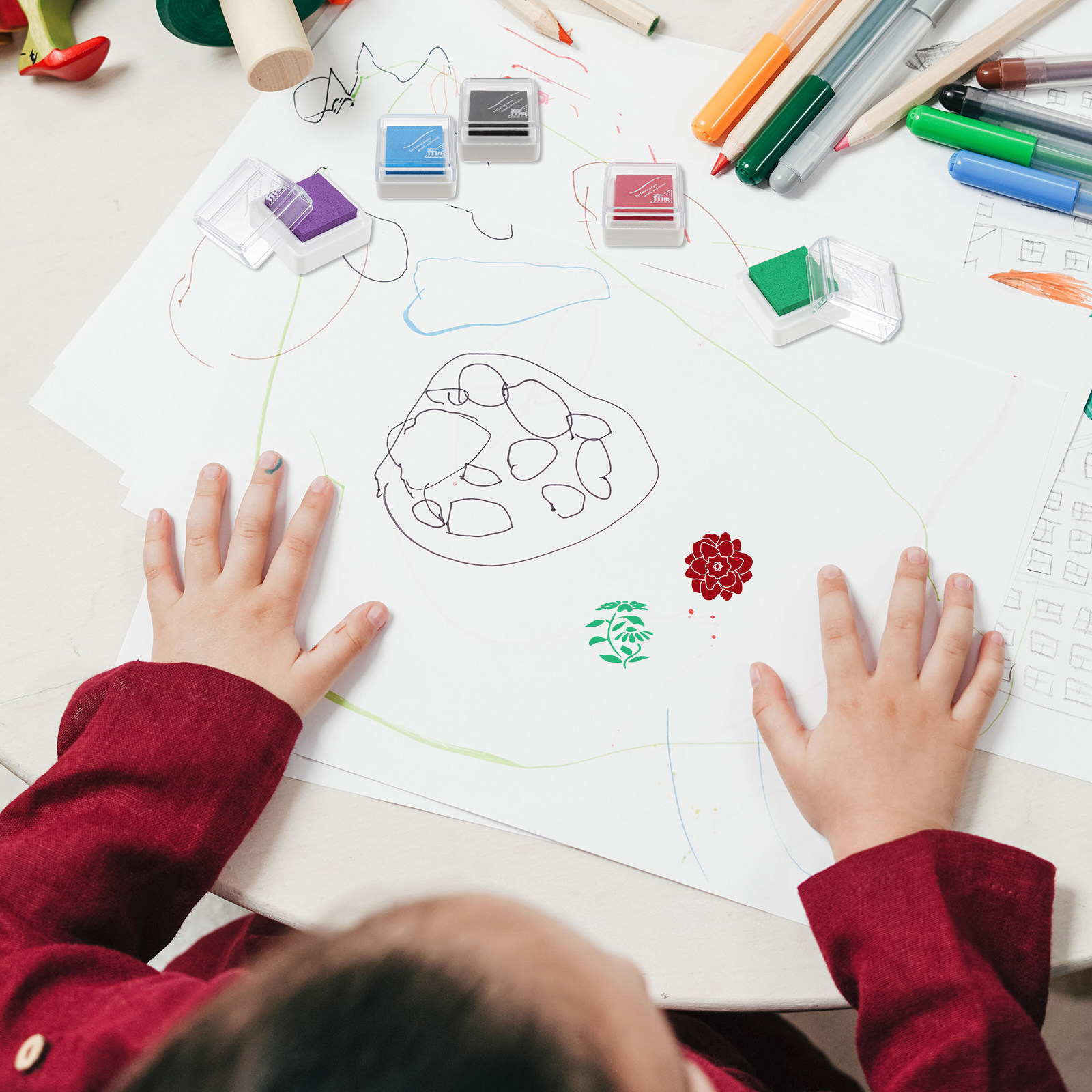 Art And Craft For Nursery - Paquete de 5 almohadillas de tinta