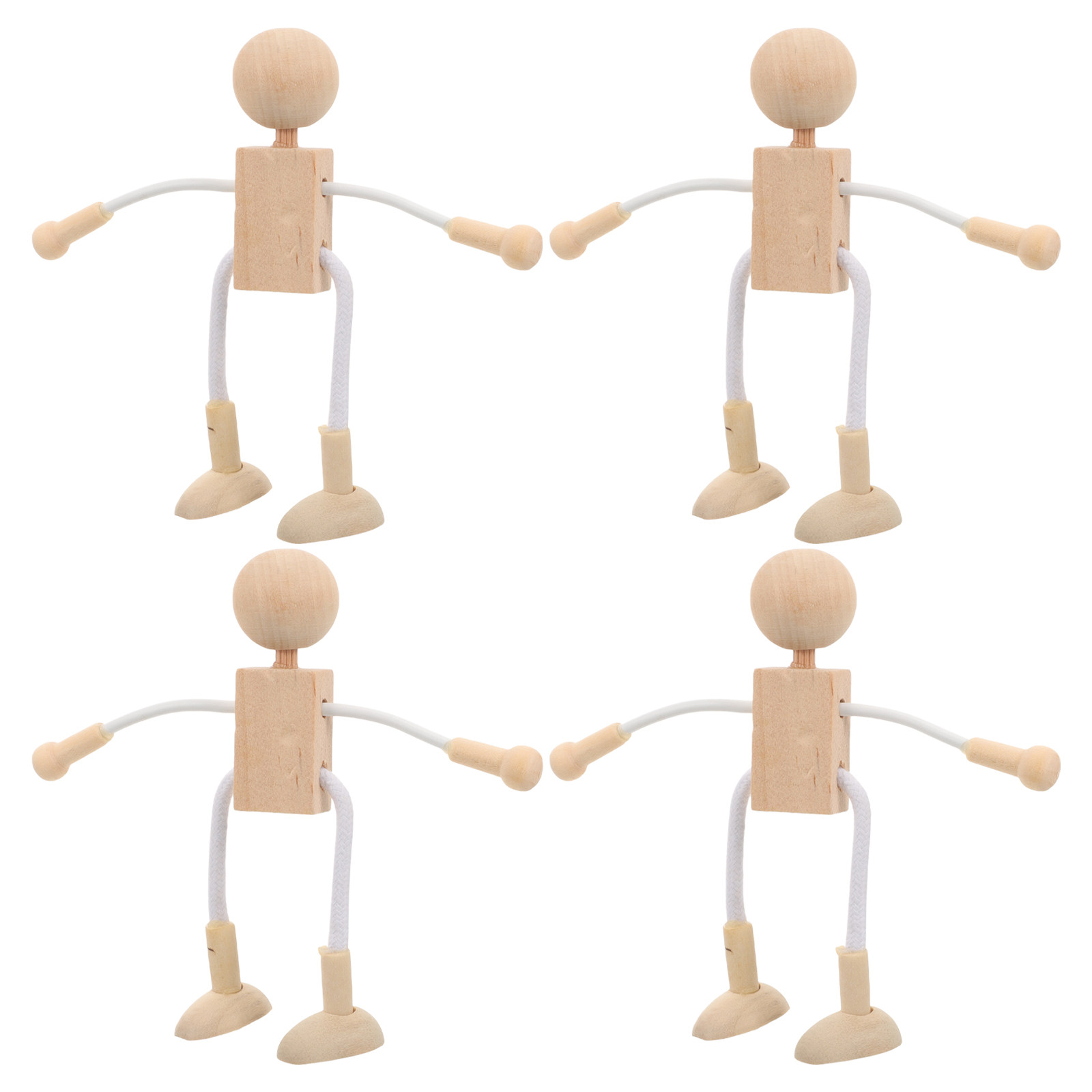 Kit de 4 figuras de madera, he - Art Craft Kit reseña y precio