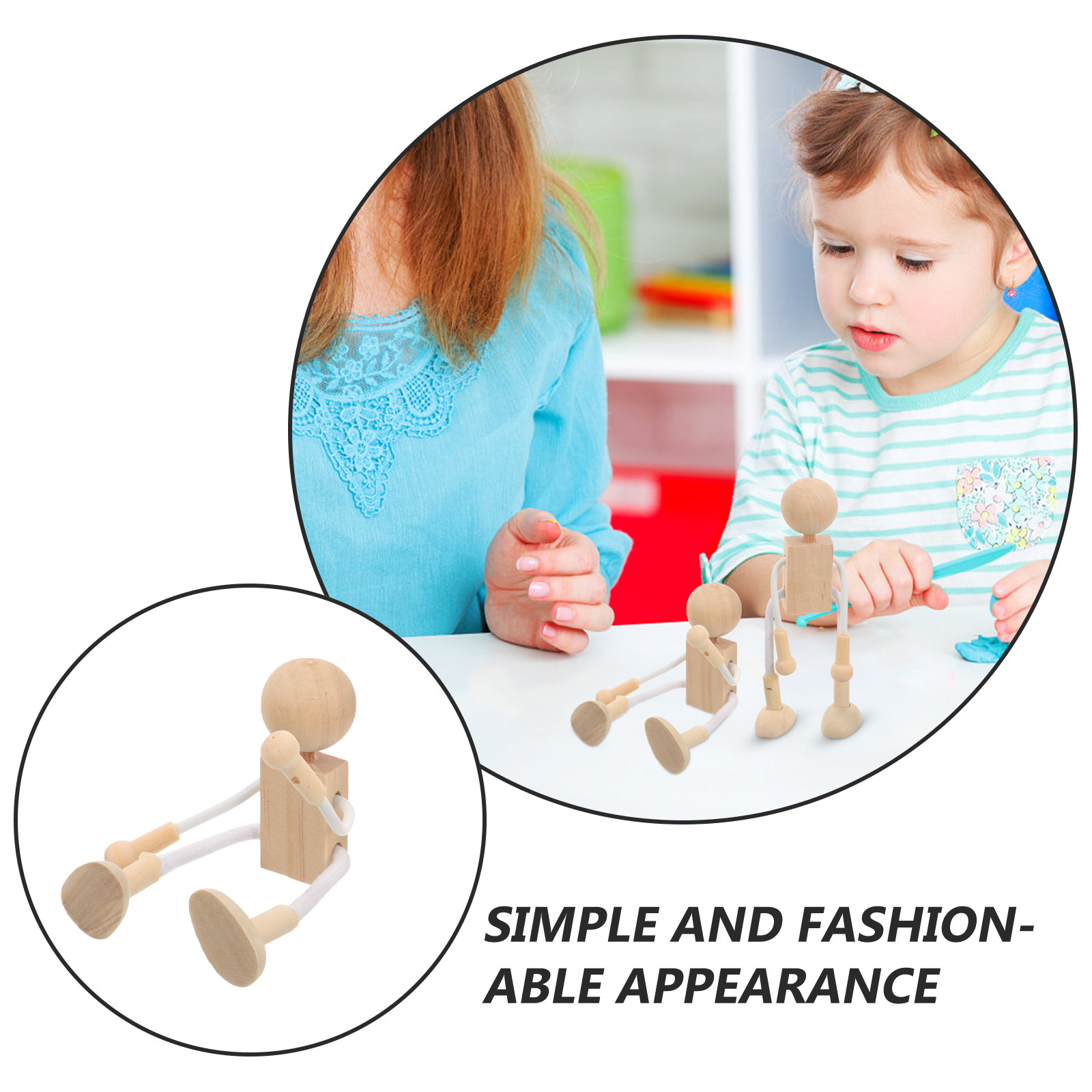 Kit de 4 figuras de madera, he - Art Craft Kit reseña y precio