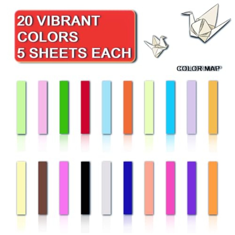 Papel de Origami, 20 Colores,  - Art Craft With Paper reseña y precio